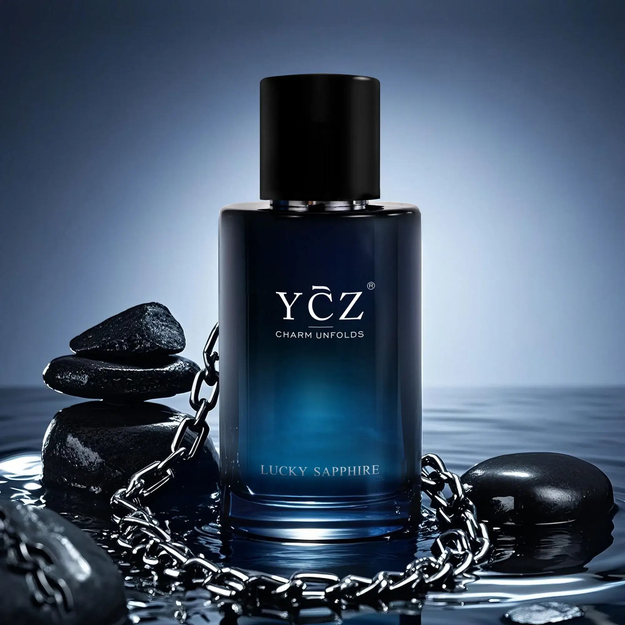 YCZ Charm Unfolds Lucky Sapphire Men's Cologne-Klarna - Image 5