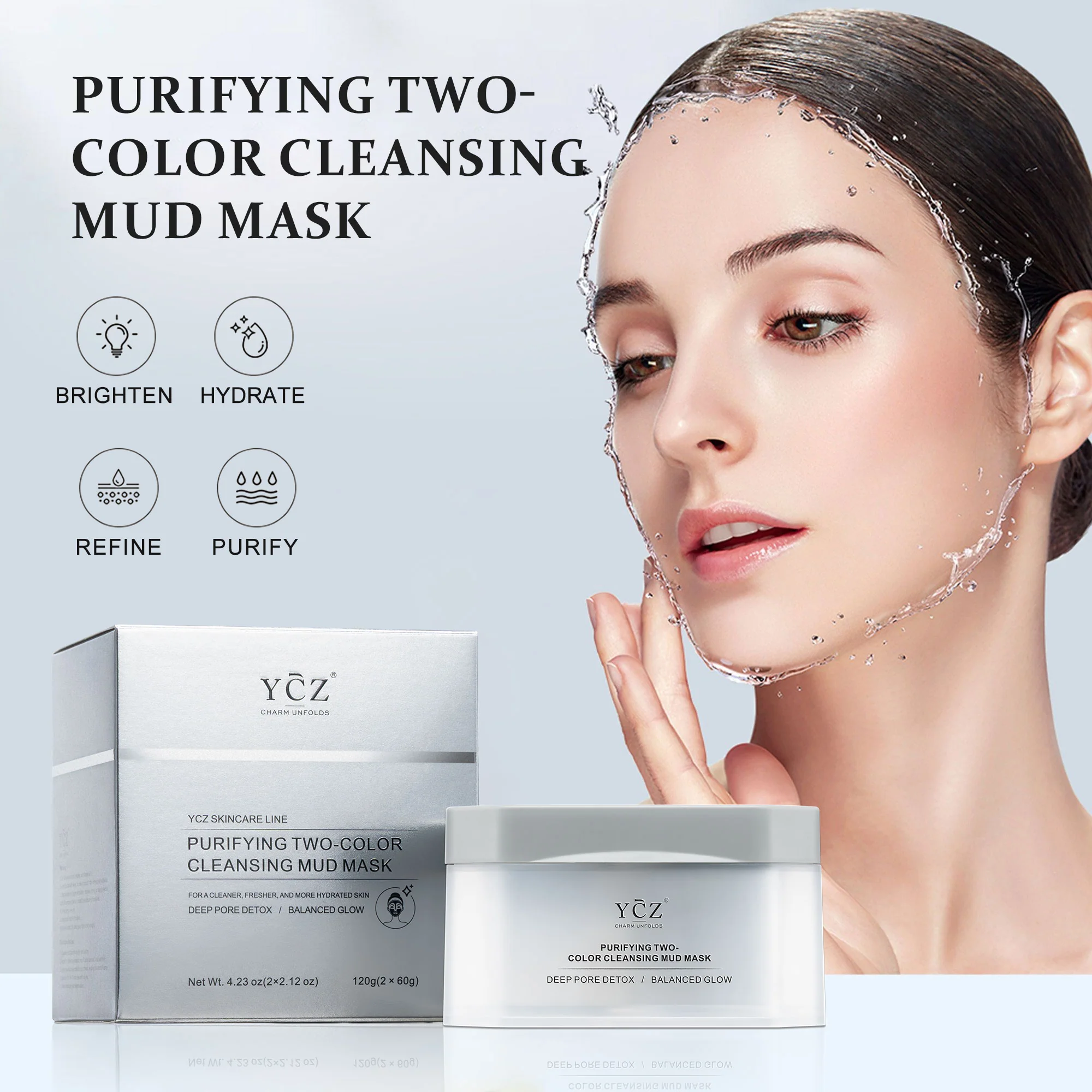 YCZ Purifying Two-Color Cleansing Mud Mask - Image 5