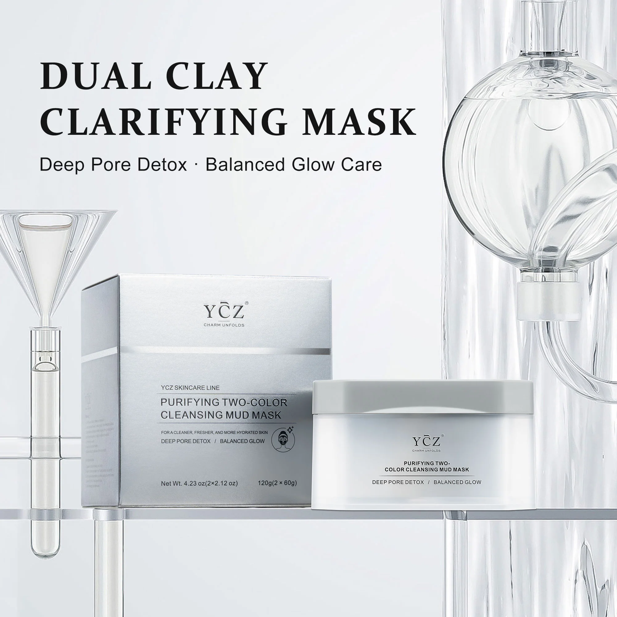 YCZ Purifying Two-Color Cleansing Mud Mask - Image 6
