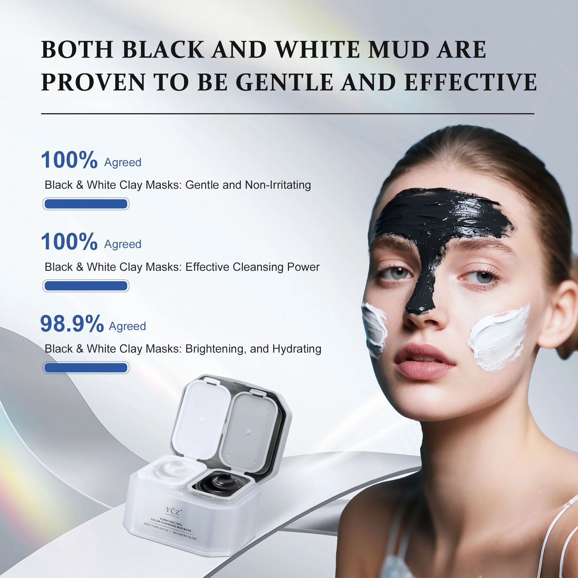 YCZ Purifying Two-Color Cleansing Mud Mask - Image 7
